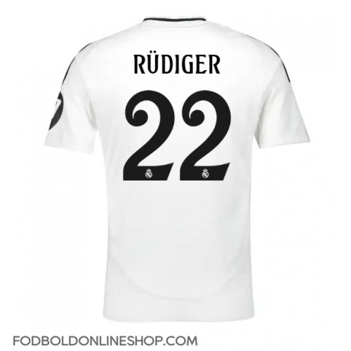 Real Madrid Antonio Rudiger #22 Hjemmebanetrøje 2024-25 Kortærmet